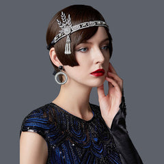 1920er Charleston Kleid Kopfschmuck Damen Flapper 1920er Jahre Retro Requisite