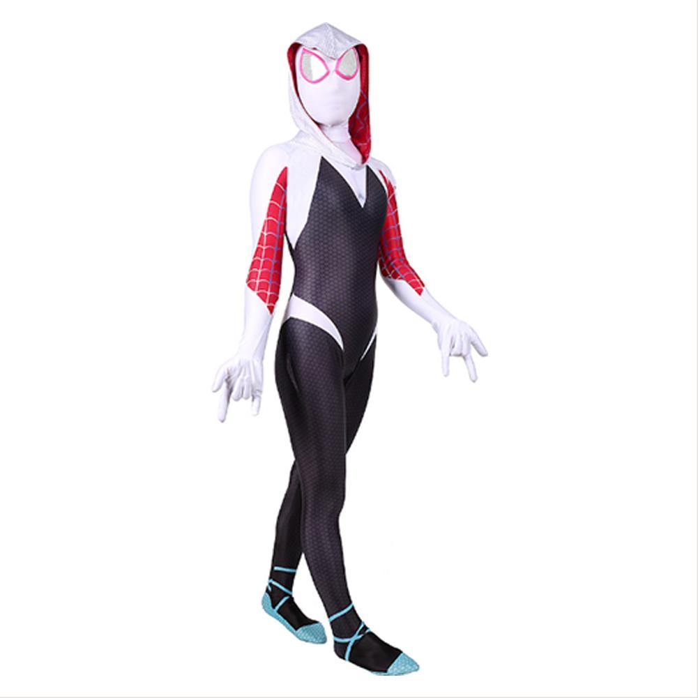 Spider-Man: Into the Spider-Verse Spider-Gwen Kinderkostüm für Mädchen Jumpsuit Cosplay - cosplaycartde