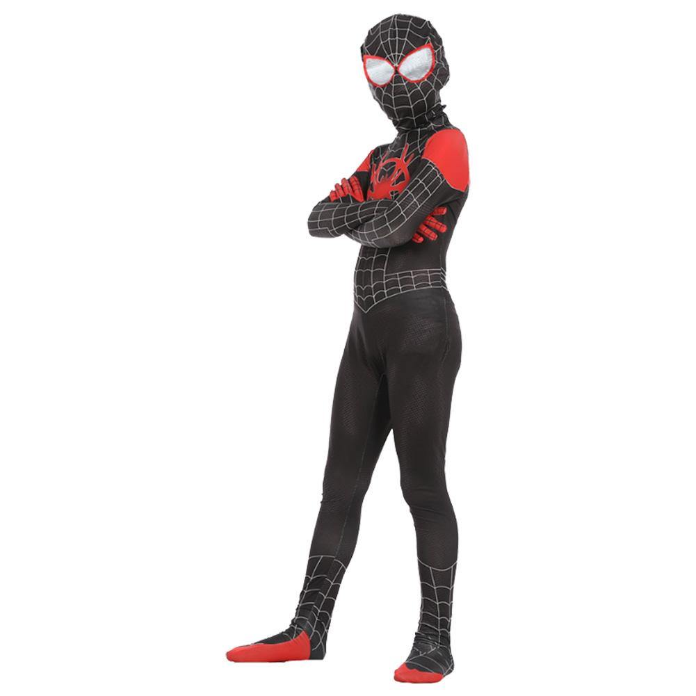 Spider-Man: Into the Spider-Verse Spider-Man: A New Universe Miles Morales Jumpsuit für Kinder Jungen Cosplay Kostüm - cosplaycartde