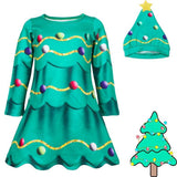 Weihnachtskostüme Mädchen Kinder Weihnachtskleid Weihnachtsbaum für Party - cosplaycartde