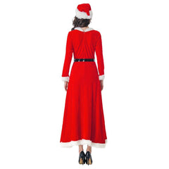 Weihnachtskostüme Weihnachtskleid Langarmshirt Kleid mit Weihnachtsmann Partykleid Festlich Kleid Damen - cosplaycartde