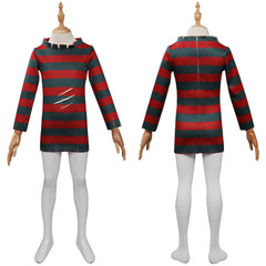 Kinder A Nightmare On Elm Street Freddy Krueger Cosplay Kostüm Outfits Halloween Karneval Kleid