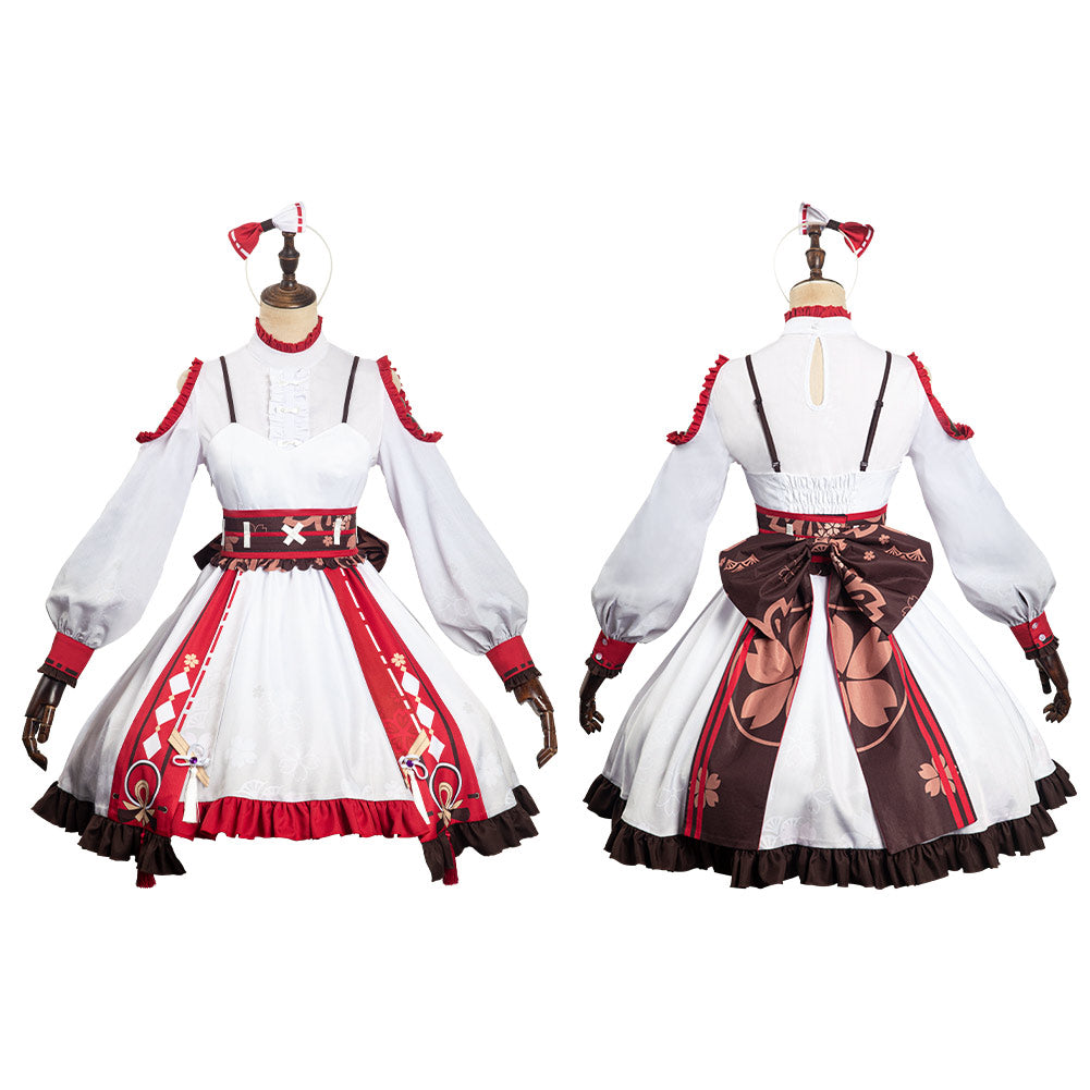 Genshin Impact Yae Miko Cosplay Lolita Kostüm Halloween Karneval Originell Kleid