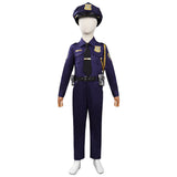 Kinder Zootopia 2 Nick Cosplay Kostüm Polizei Uniform Halloween Karneval Outfits