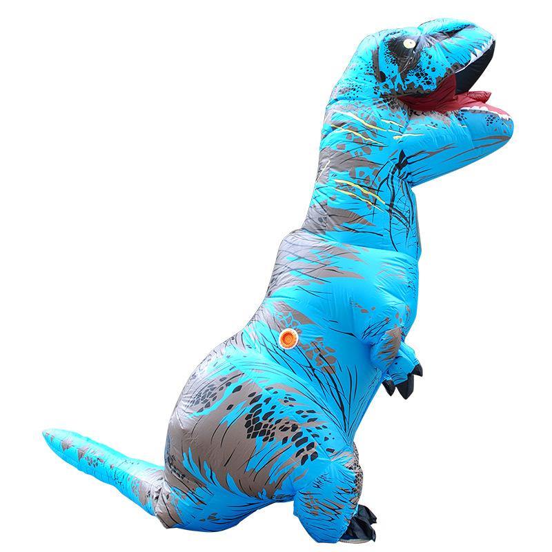 Aufblasbare Fatsuit Dinosaurier Kostüm Erwachsene T-Rex Jurassic Welt Cosplay Kostüm BLAU - cosplaycartde