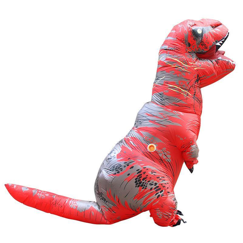 Aufblasbare Fatsuit Dinosaurier Kostüm Erwachsene T-Rex Jurassic Welt Cosplay Kostüm ROT - cosplaycartde