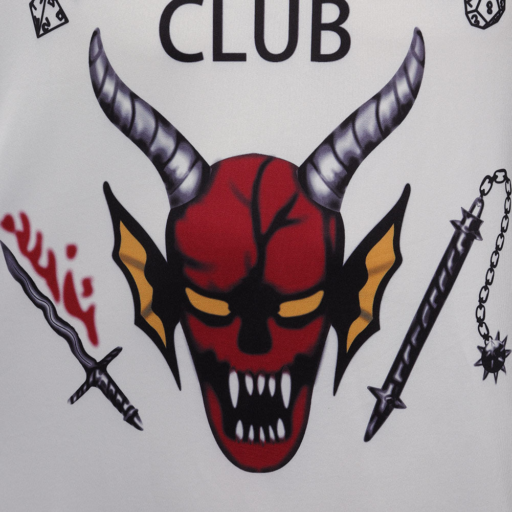 Stranger Things Staffel Hellfire Club Erwachsene Eddie Munson T-Shirt Cosplay Kostüm Halloween Karneval Outfits