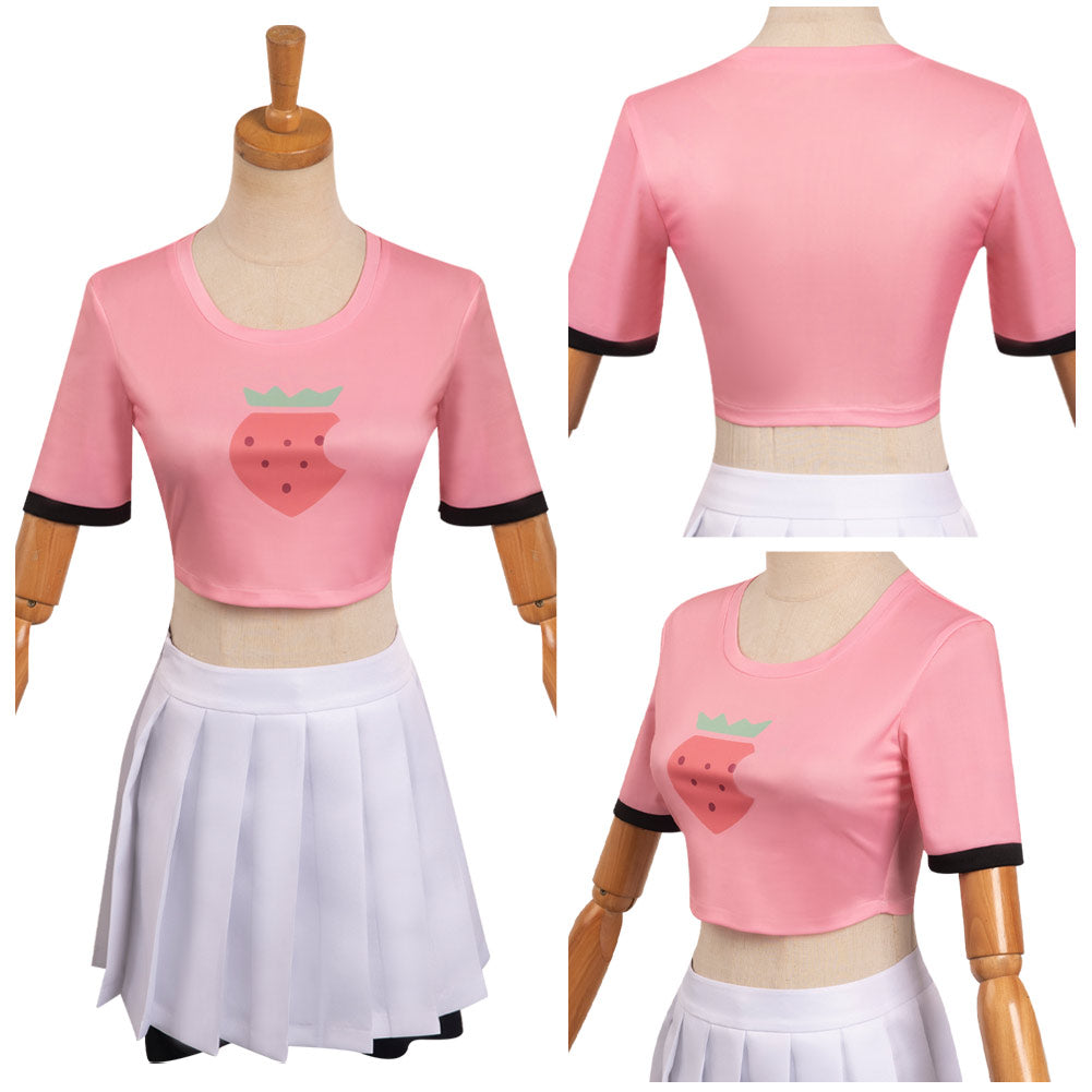 Oshi no Ko Hoshino Rubii rosa Erdbeer-Set Halloween Karneval Outfits Cosplay Kostüm