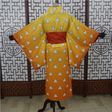 Demon Slayer Agatsuma Zenitsu Cosplay Kostüm webliche Kimono Halloween Karneval Outfits