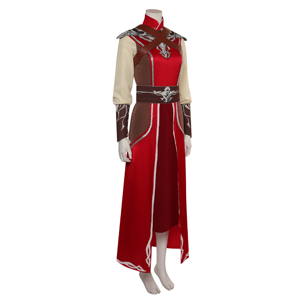 Baldur's Gate 3 Kalah Warlock Hexenmeister Kostüm Set Cosplay Karneval Kostüm