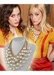 2 Broke Girls Caroline Double Layer Pearl Pendant Necklace Halskette Anhänger - cosplaycartde