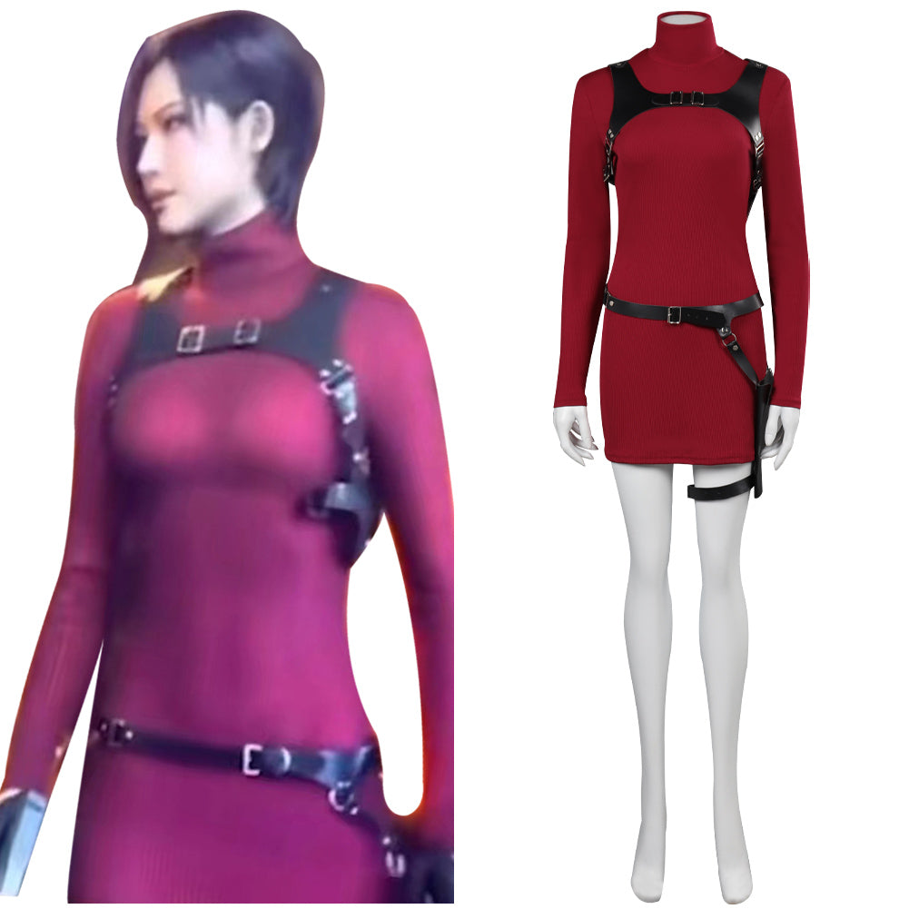 Biohazard RE:4 Ada Wong Resident Evil 4 Cosplay Kostüm Halloween Karneval Outfits