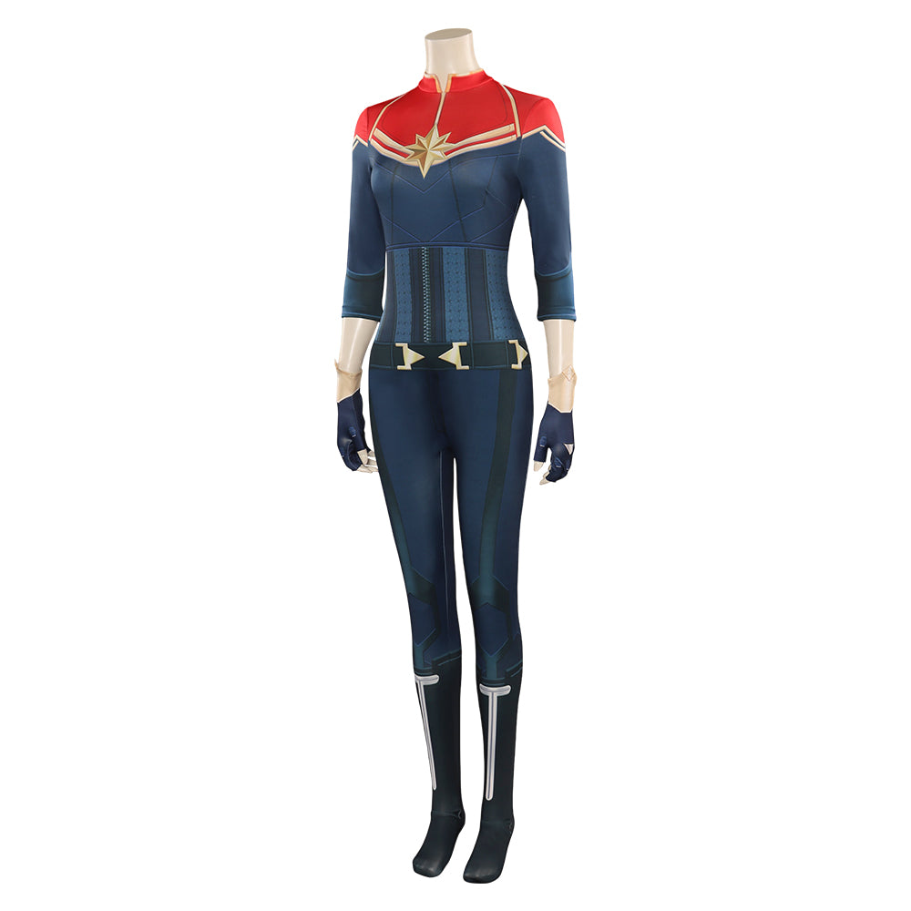 Captain Marvel Overall  Brie Larson Jumpsuit Cosplay Kostüm Halloween Karneval Outfits