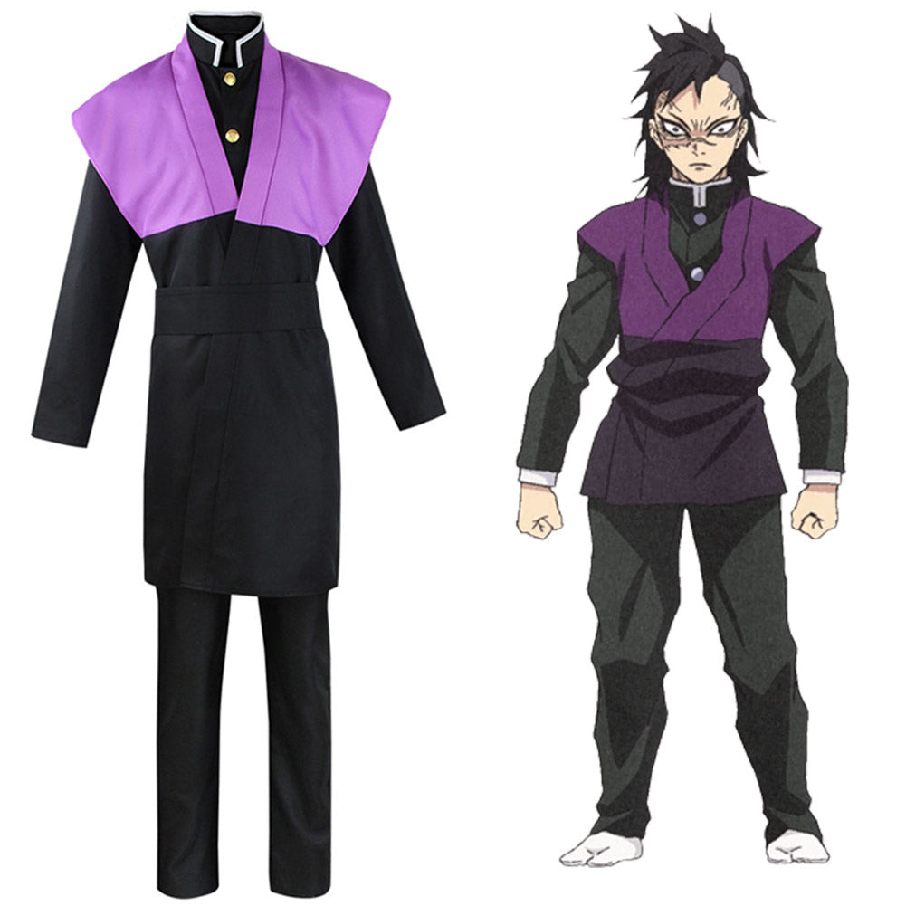 Anime Demon Slayer Shinazugawa Genya Kimono Cosplay Kostüm Halloween Karneval Outfits