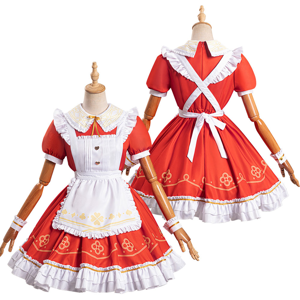 Genshin Impact Alice in Wonderland Alice Cosplay KLEE Kostüm Halloween Karneval Original Kleid