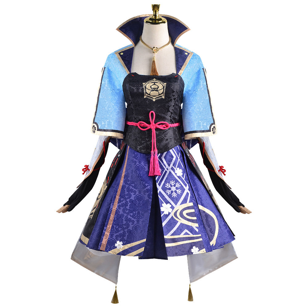 Kamisato Ayaka Cosplay Genshin Impact Kostüm Halloween Karneval Kleid