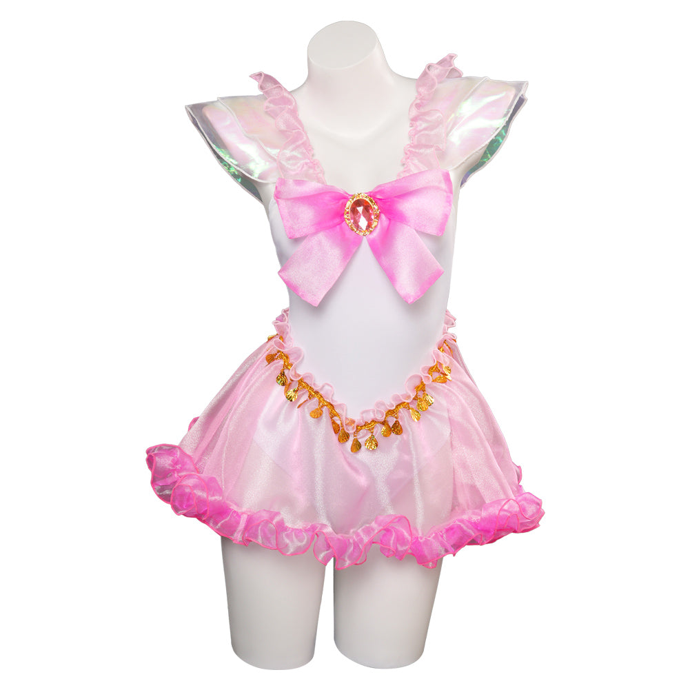 Anime Sailor Moon Chibiusa Sommer Damen Bademode Kleid 2tlg. Origineller Badeanzug Cosplay Kostüm