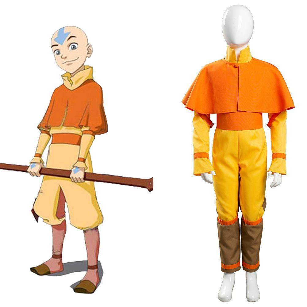 Avatar – Der Herr der Elemente Aang Cosplay Kostüm Kinder Jumpsuit Jungen Halloween Karneval Kostüm - cosplaycartde