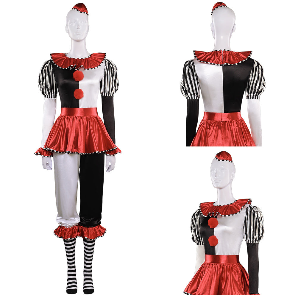 Damen Allerheiligen Clown Outfit All Hallows Day Cosplay Kostüm