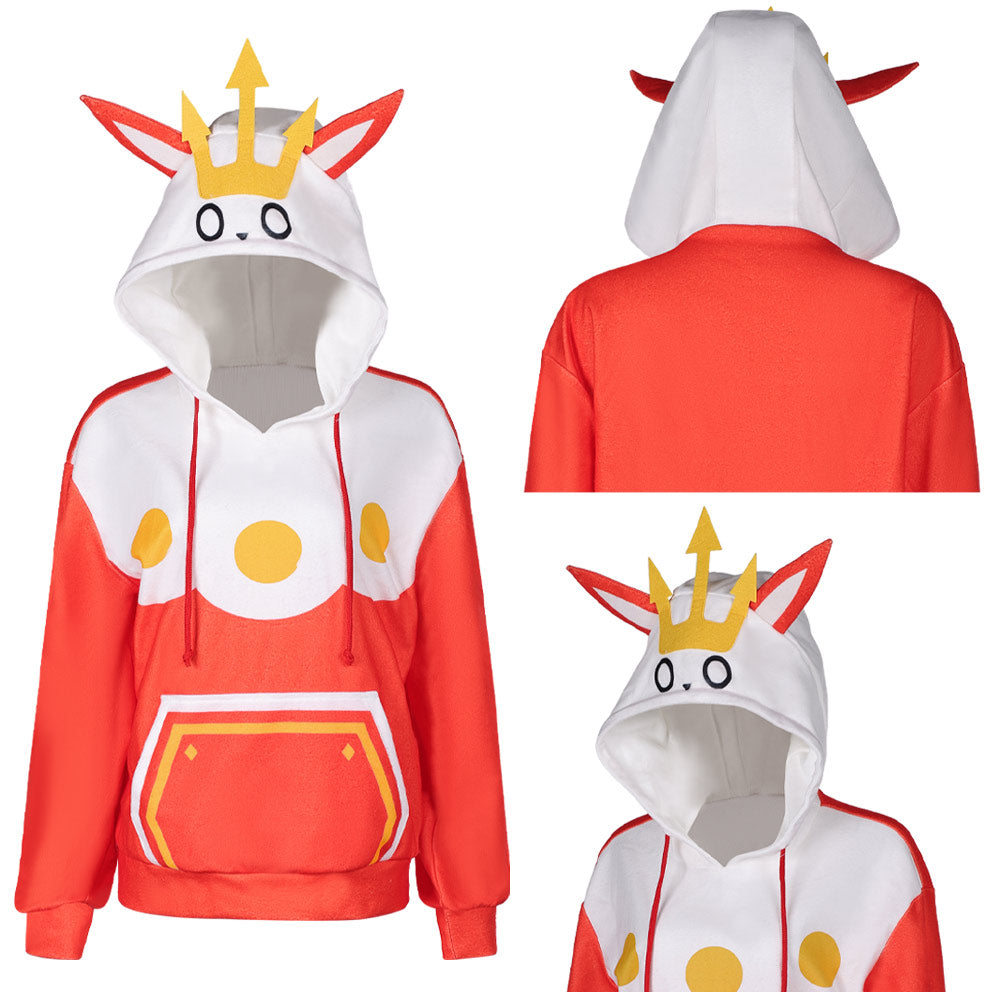 Damen Palworld Kingpaca Hoodie Cosplay Kostüm Outfits Halloween Karneval Anzug