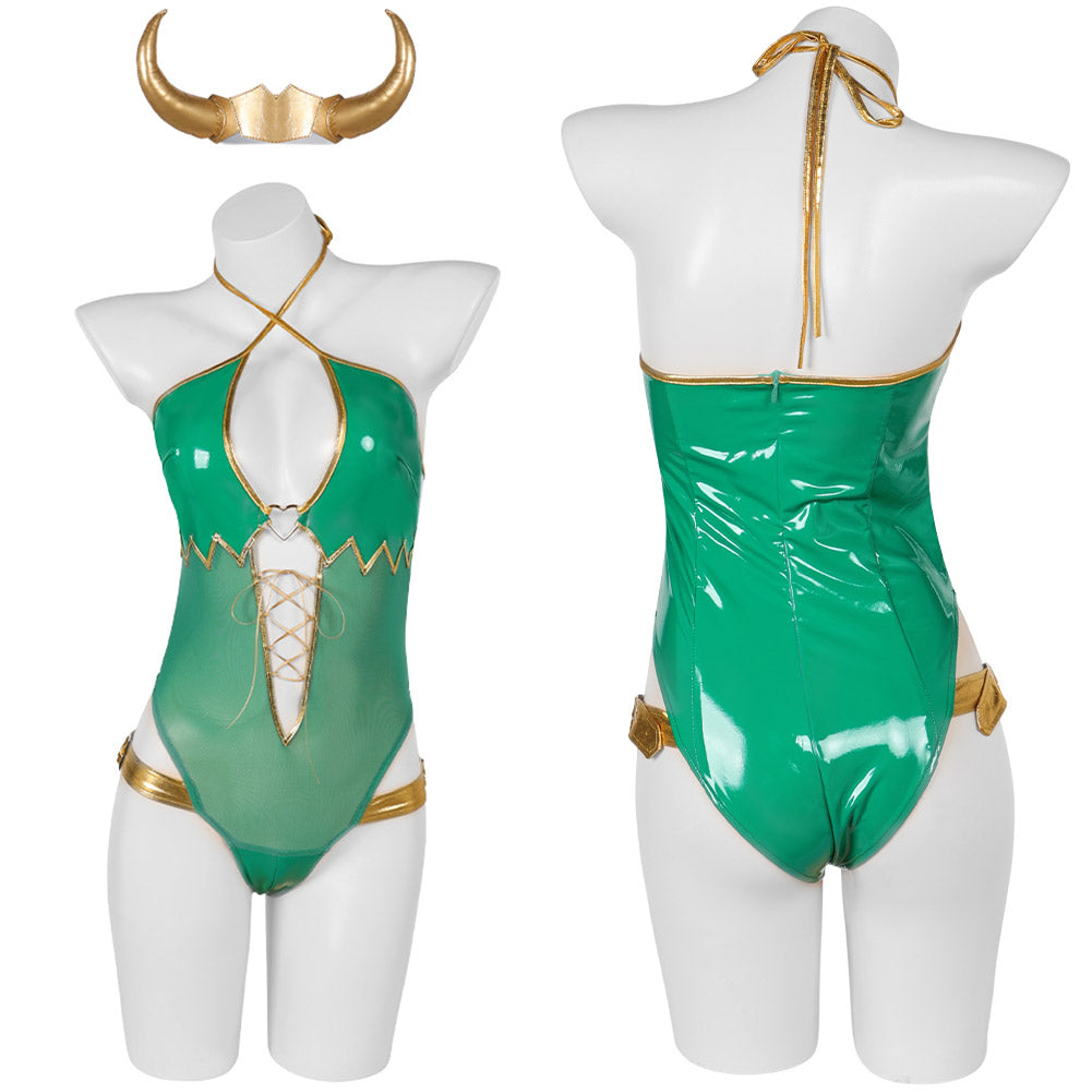 Damen Sexy Loki Crossplay Cosplay Kostüm Halloween Karnval Outfits