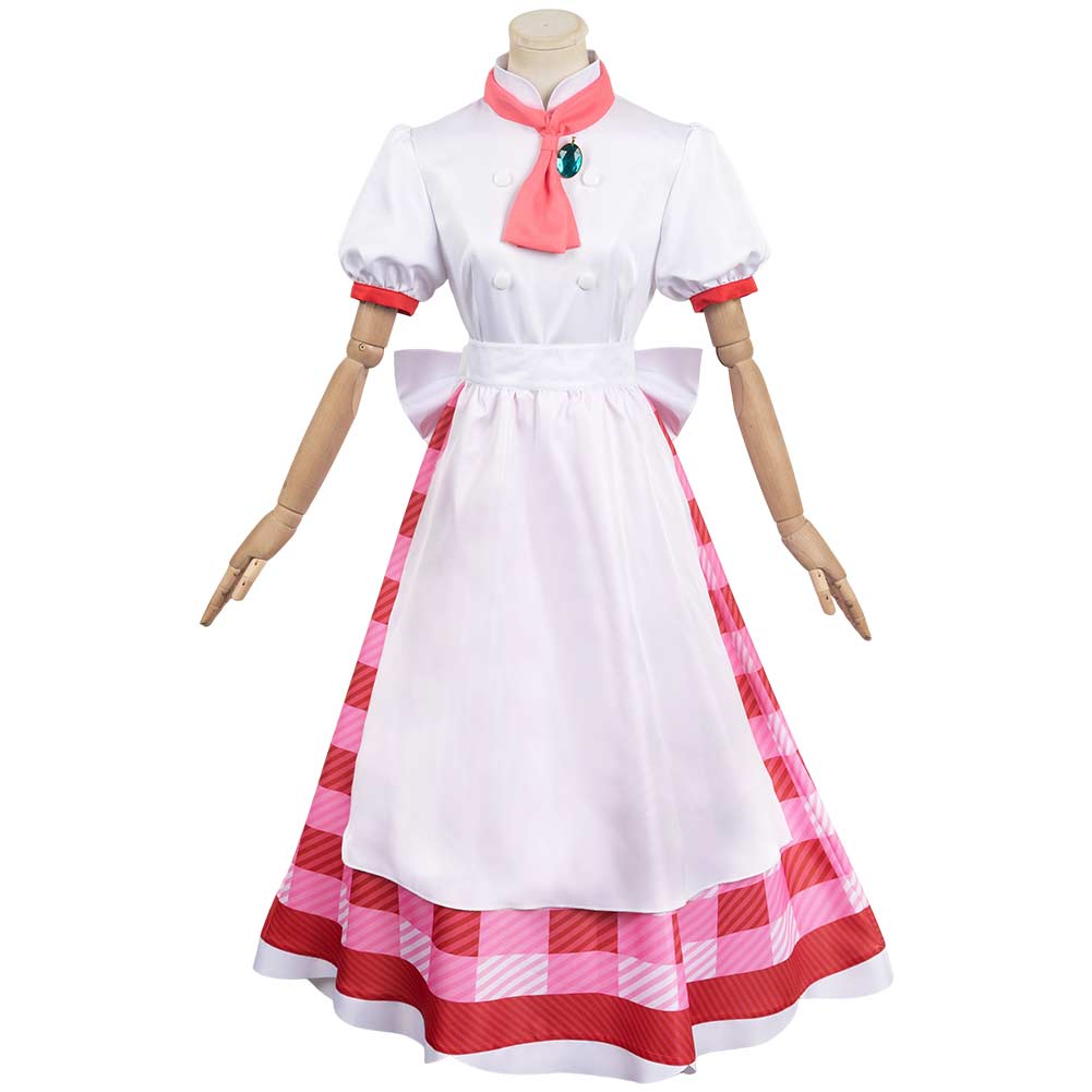 Dienstmädchen Uniform Princess Peach: Showtime! Peach Cosplay Outfits