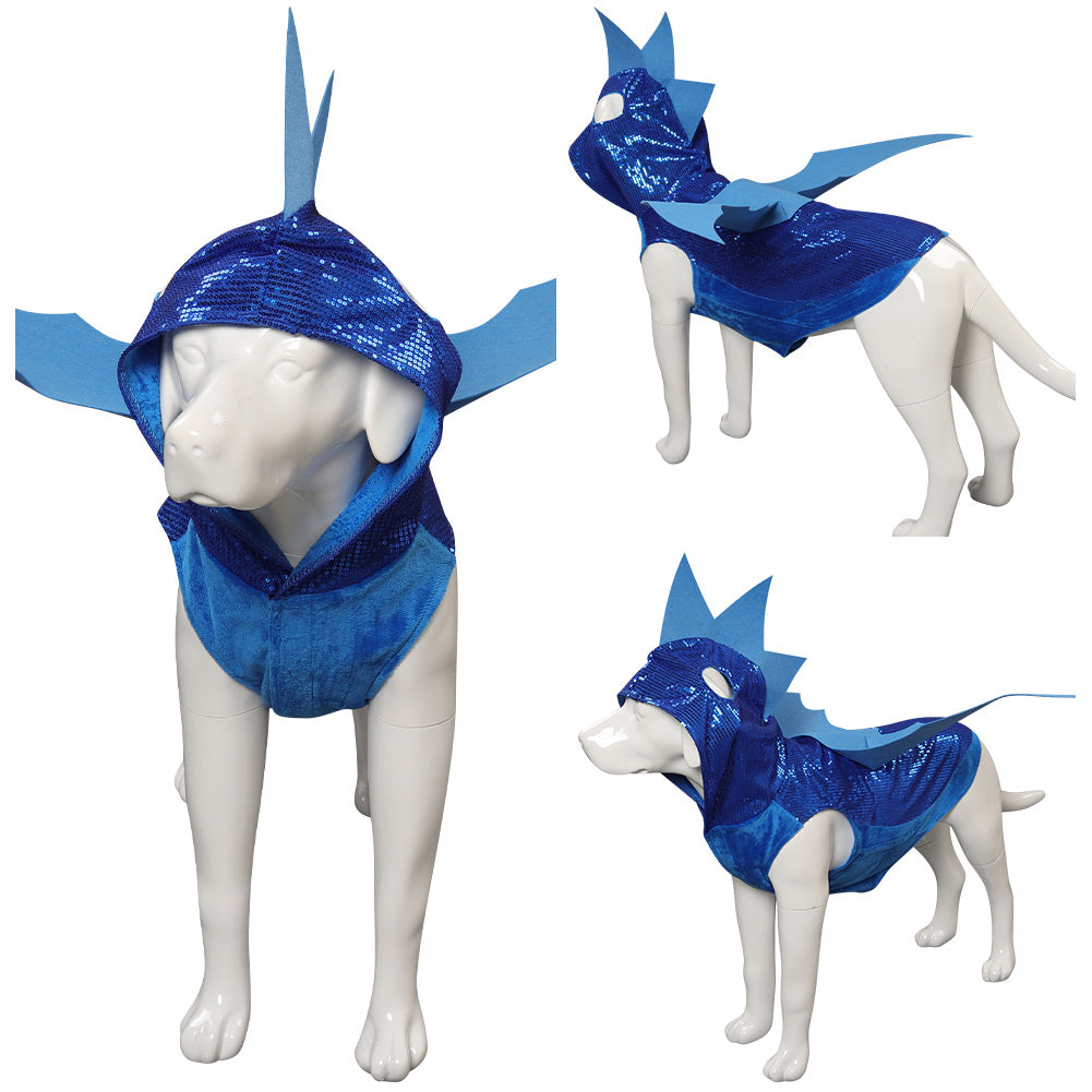 Hunde Dinosaurier Kostüm blau Halloween Cosplay Kostüm Karneval Outfits