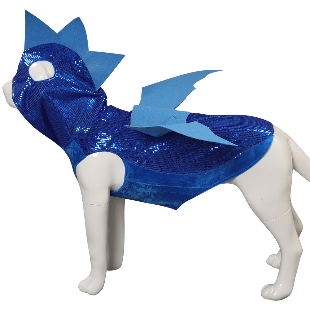 Hunde Dinosaurier Kostüm blau Halloween Cosplay Kostüm Karneval Outfits