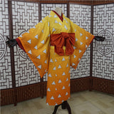 Demon Slayer Agatsuma Zenitsu Cosplay Kostüm webliche Kimono Halloween Karneval Outfits