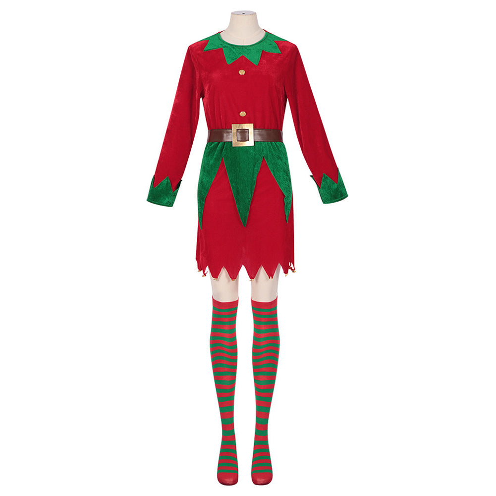 Elf: Buddy's Musical Christmas Elf Weihnachtskleid Damen Weihnachten Kostüm