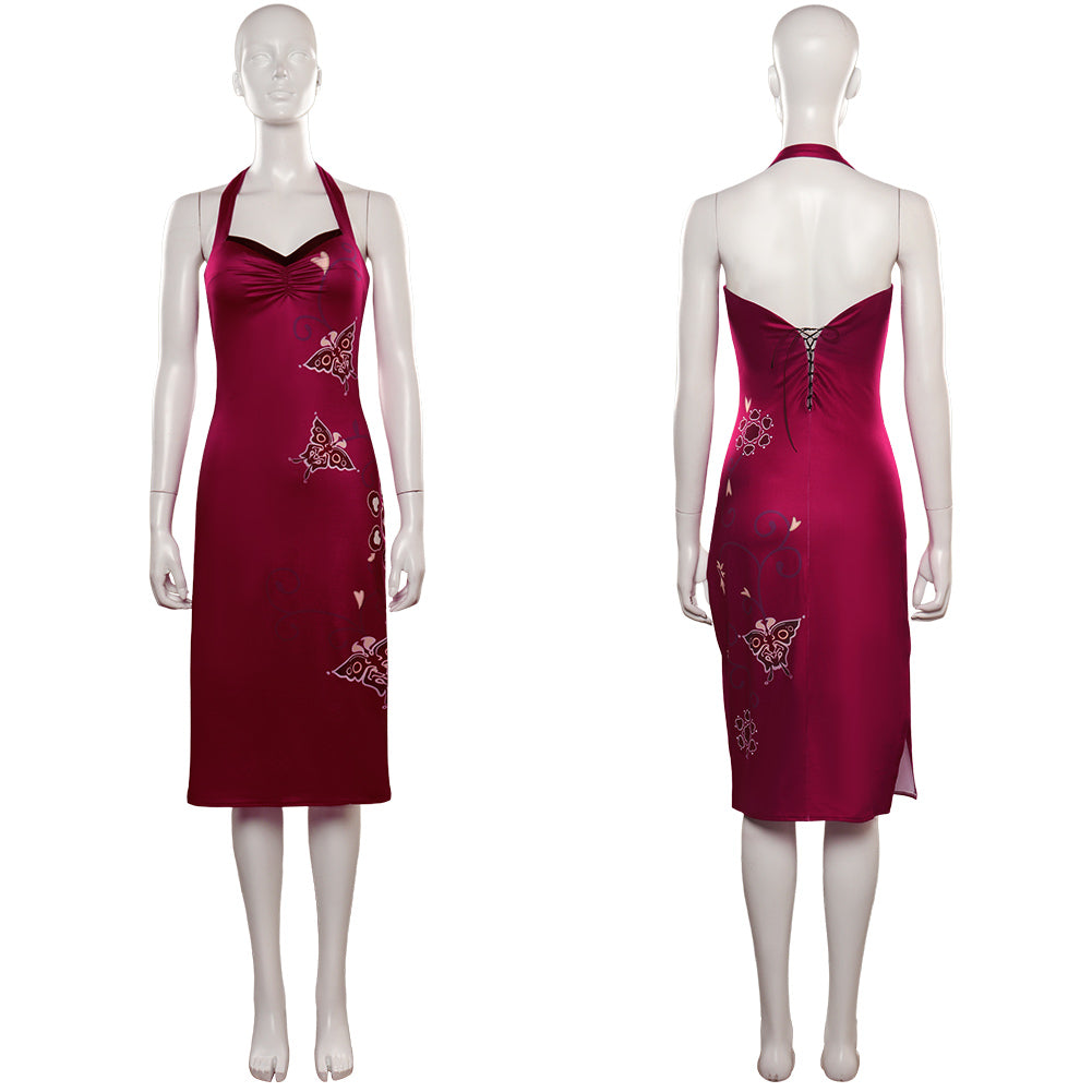 Resident Evil 4 Cosplay Ada Wong Kostüm Halloween Karneval Cheongsam	