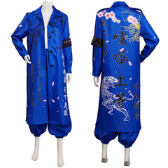 Japanese Bosozoku Kimono Cosplay Blau Kostüm Halloween Karneval Outfits