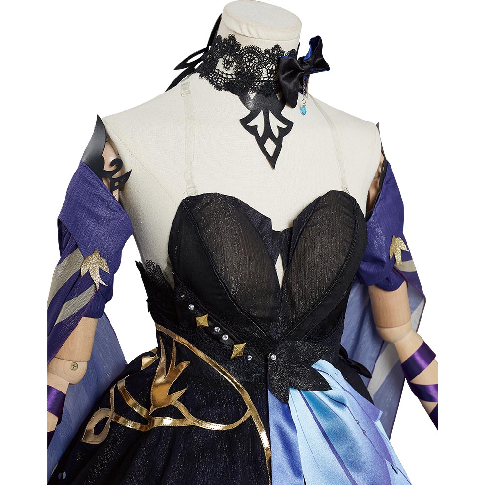 Keqing Genshin Impact Cosplay Kostüm Halloween Karneval Outfits