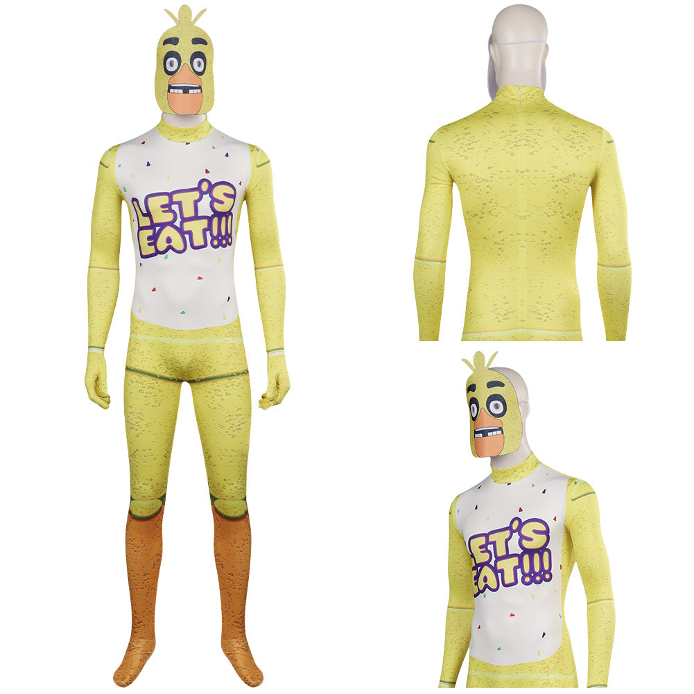 FNAF Chica Jumpsuit Five Nights At Freddy's Overall Cosplay Kostüm