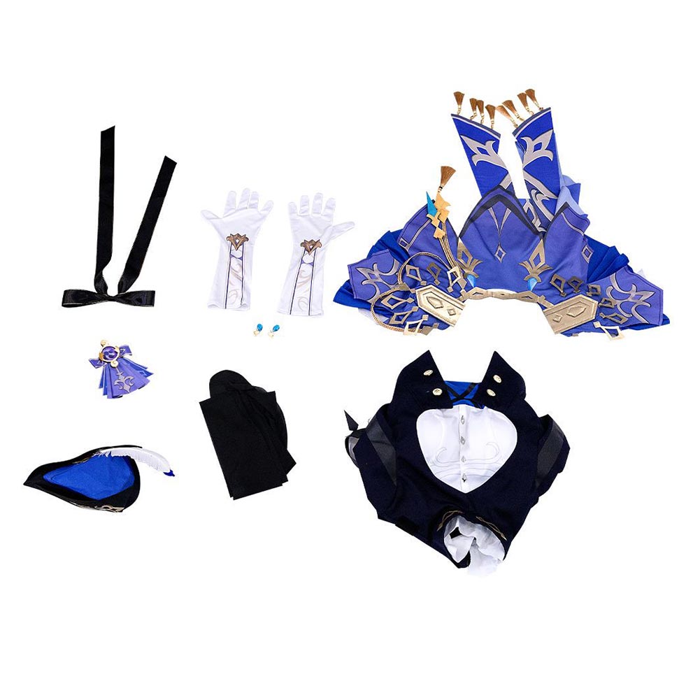 Genshin Impact Clorinde Cosplay Kostüm Halloween Karneval Outfits