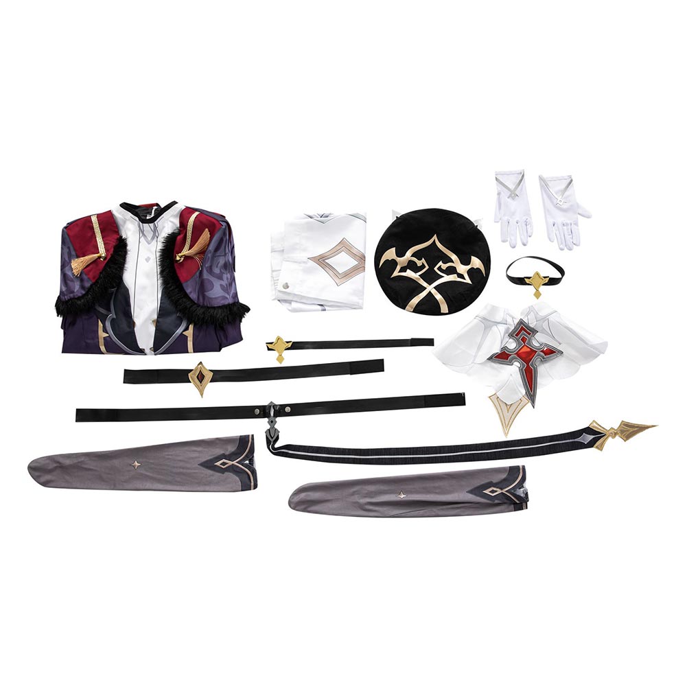 Genshin Impact Dahlia Kostüm Set Cosplay Halloween Karneval Outfits