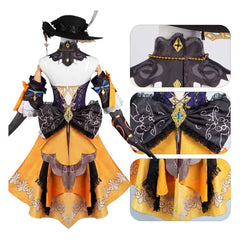 Genshin Impact Navia Cosplay Kostüm Halloween Karneval Outfits