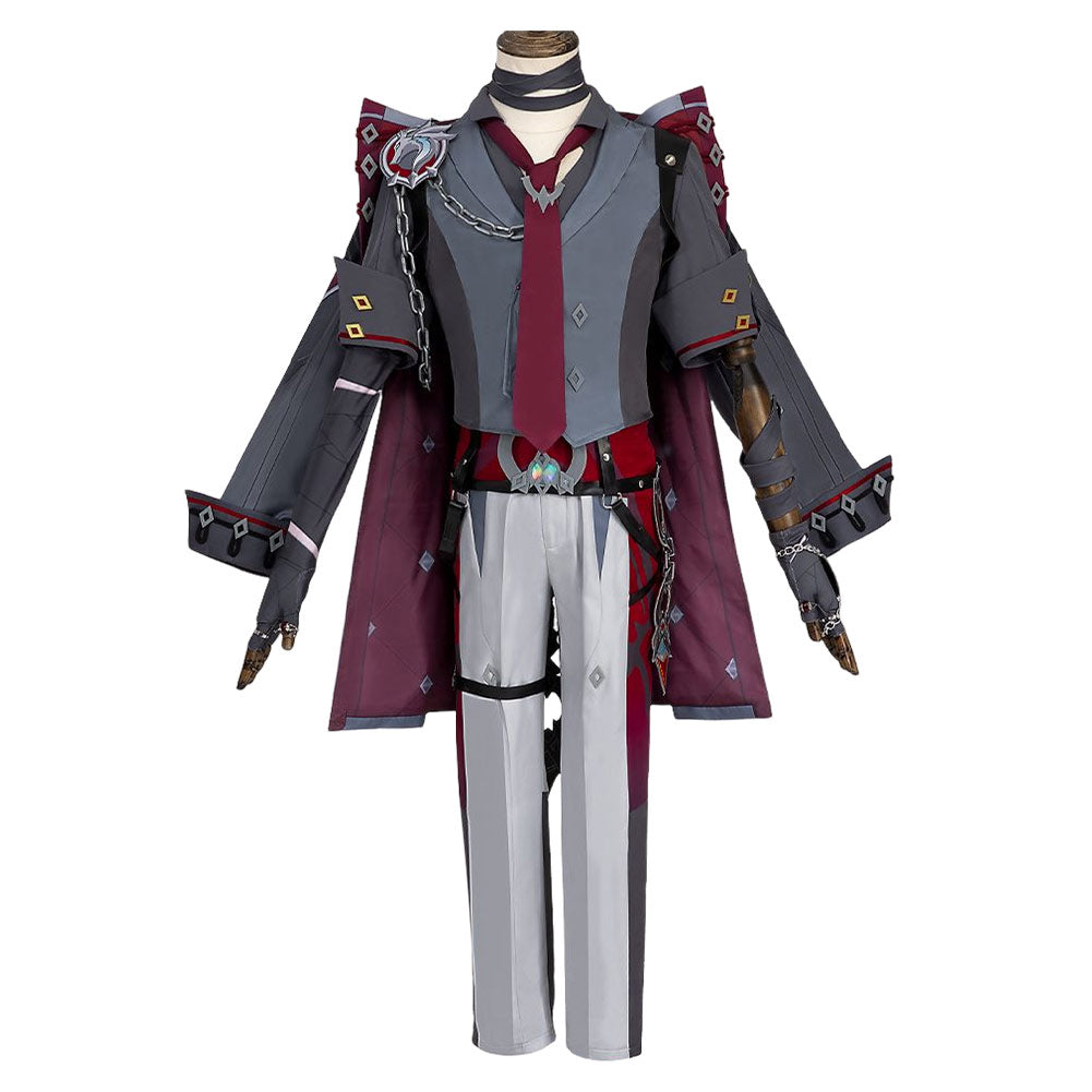 Genshin Impact Wriothesley Kostüm Set Cosplay Halloween Karneval Outfits