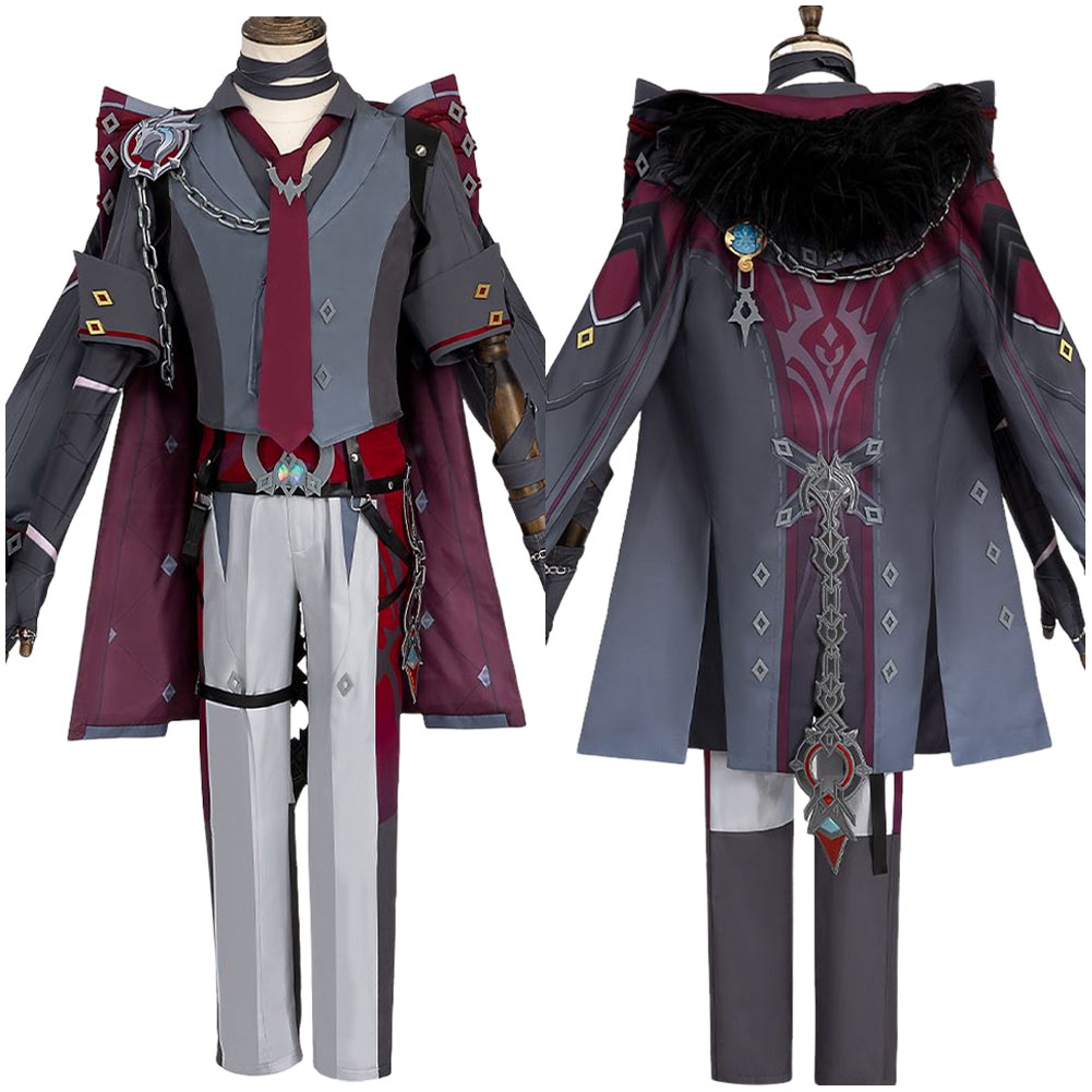 Genshin Impact Wriothesley Kostüm Set Cosplay Halloween Karneval Outfits