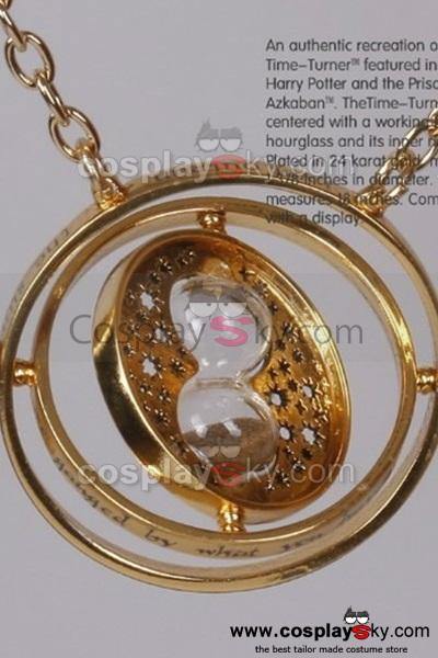 Harry Potter Hermione Granger Time Turner Rotating Hourglass Halskette Pendant Necklace Requisite - cosplaycartde