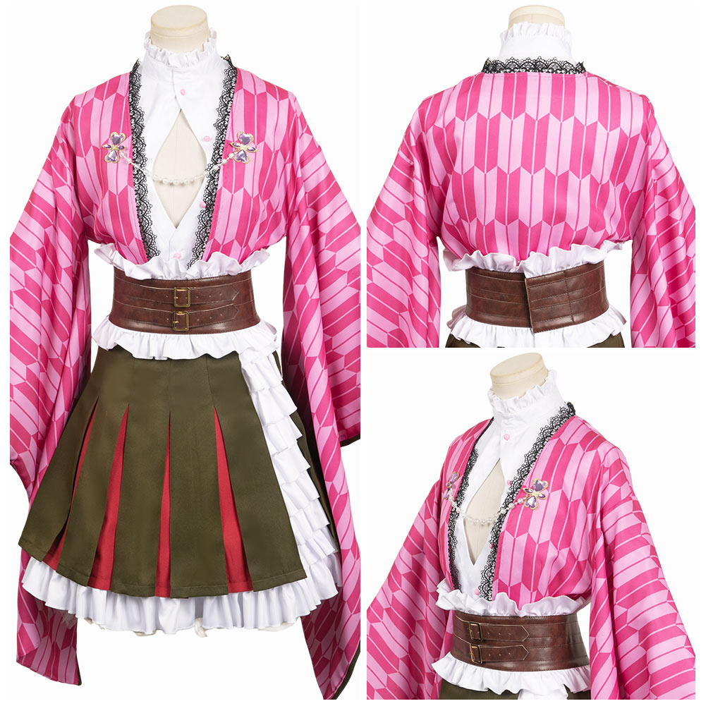Kanroji Mitsuri Kimono Cosplay Kostüm Set