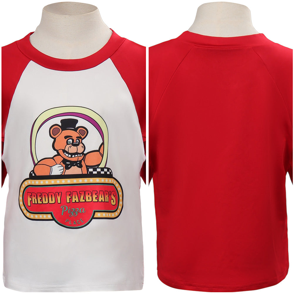 Kinder Five Nights at Freddy's FNAF rot T-Shirt langarm Cosplay Kostüm