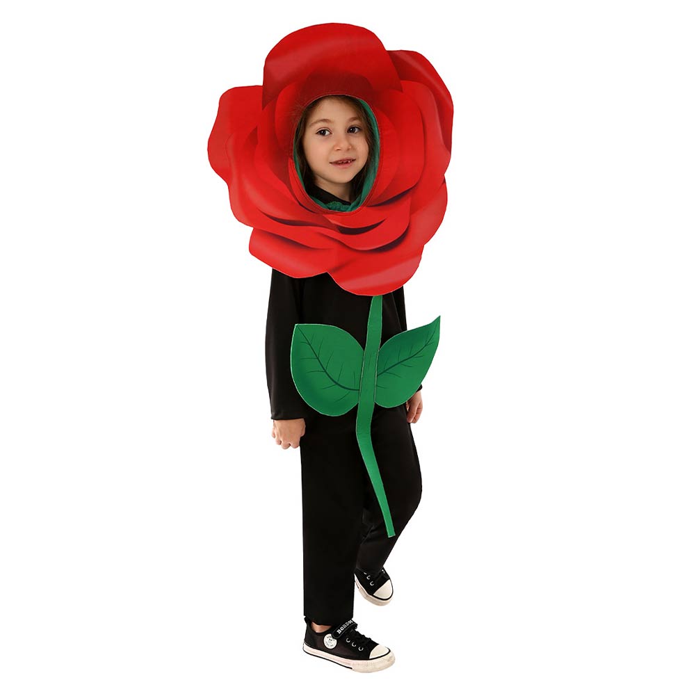 Kinder Jumpsuit Weihnachten Rose Pflanze Cosplay Kostüm Outfits Halloween Karneval Anzug