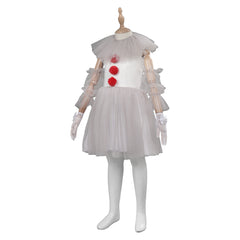 Kinder Mädchen Film Es IT Pennywise The Clown Kleid Cosplay Halloween Karneval Outfits