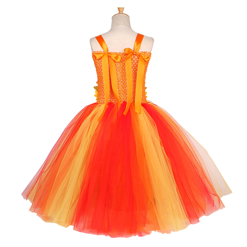 Kinder Mädchen Sonnenblume Prinzessin TUTU Kleid Rock Cosplay Kostüm Outfits