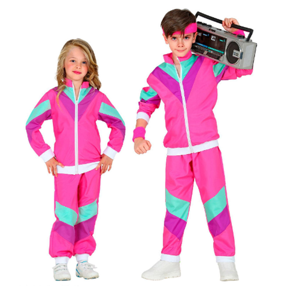 Kinder Retro 80 90S Hip hop Sportkleidung Cosplay Kostüm Outfits Halloween Karneval Anzug