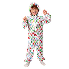 Kinder Weihnachten Jumpsuit Hoodie 3D Druck mit Kapuze Jumpsuit