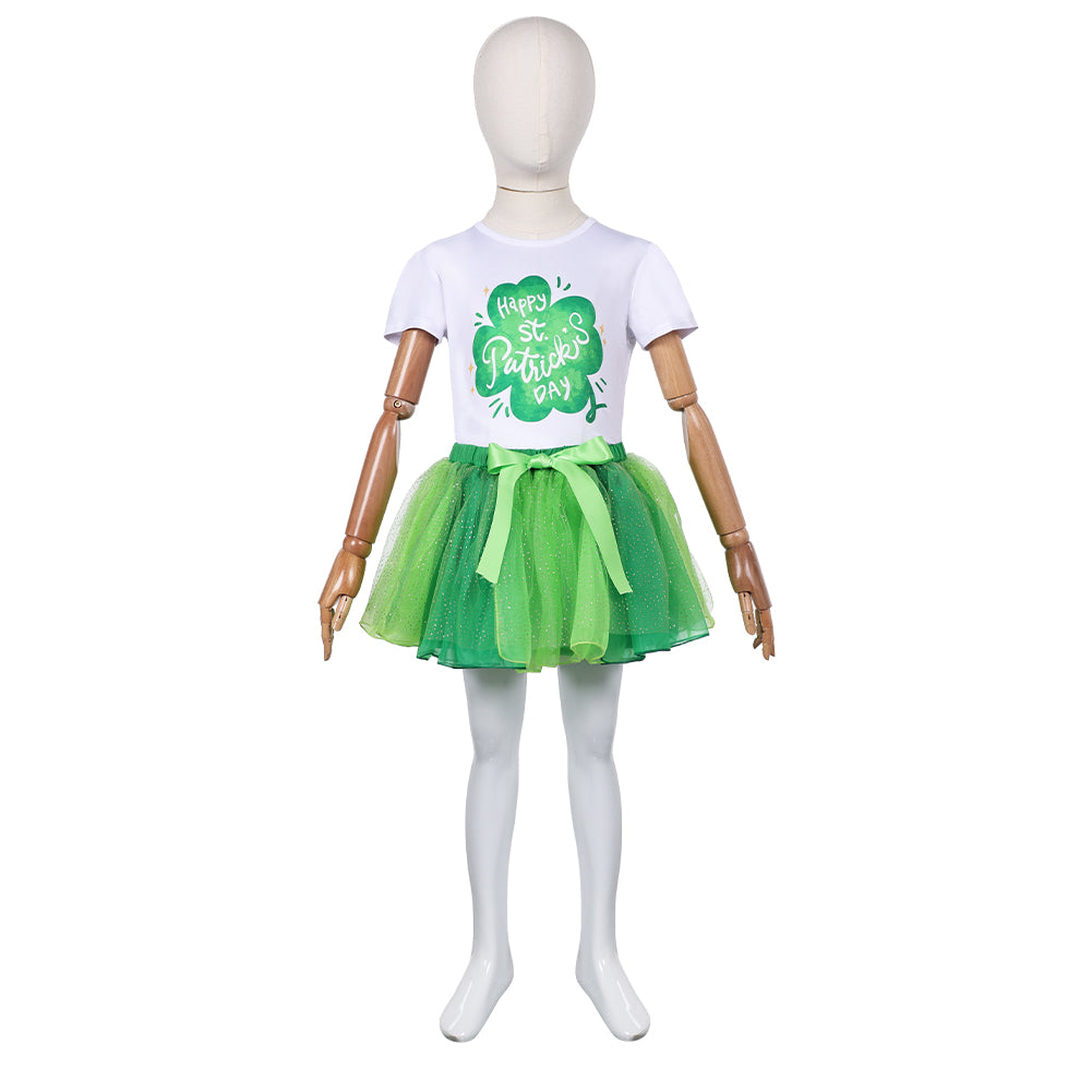 Mädchen Kinder St. Patrick’s Day Tüllkleid Saint Patrick's Day Kleid