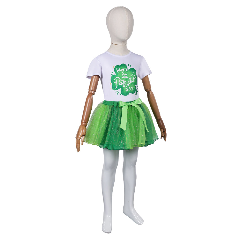 Mädchen Kinder St. Patrick’s Day Tüllkleid Saint Patrick's Day Kleid