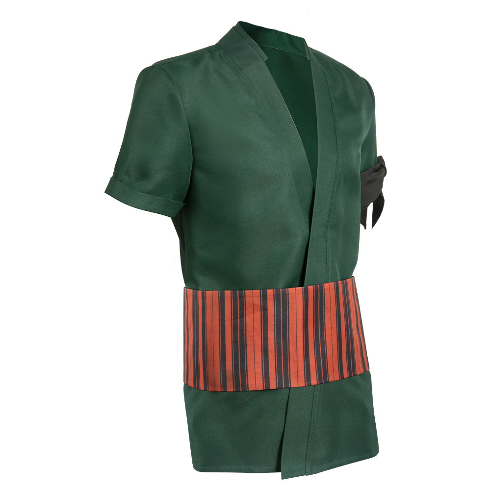 Roronoa Zoro grün T-Shirt One Piece Lorenor Zorro Cosplay Kostüm